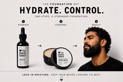 Hydrate and control beard care routine with The Foundation Set